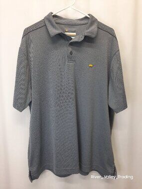 Jack Nicklaus StayDri Men's Large Polo Shirt Gray Golden Bear Golf Short Sleeve